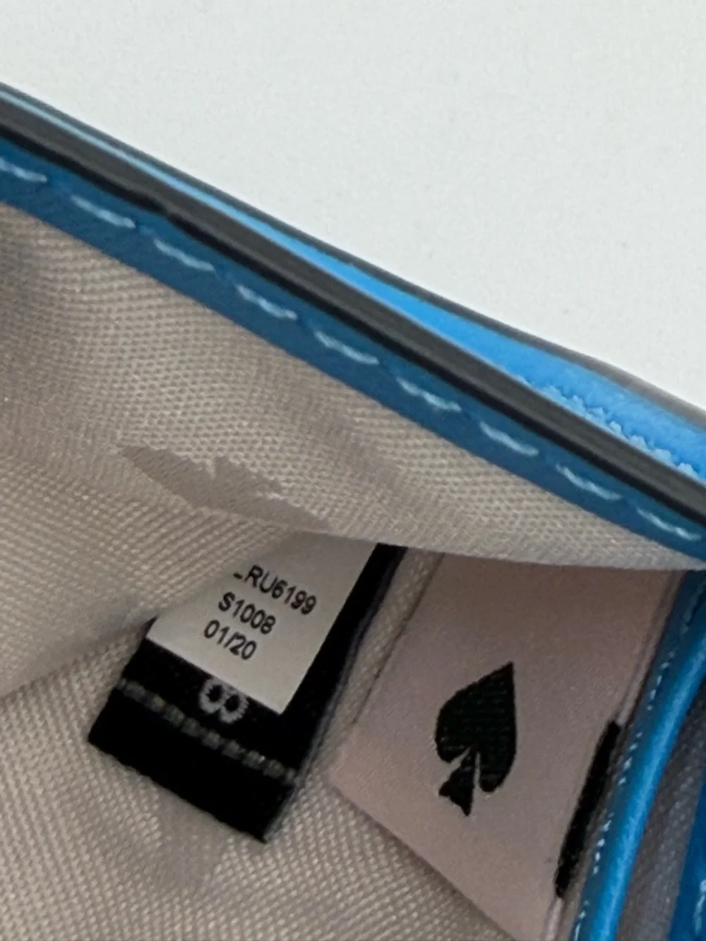 Kate Spade Cameron Blue Saffiano Leather Trifold Wallet NWOT